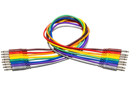 Hosa CMM830 3.5mm TS to Same Unbalanced Patch Cables 8 Pack 1ft