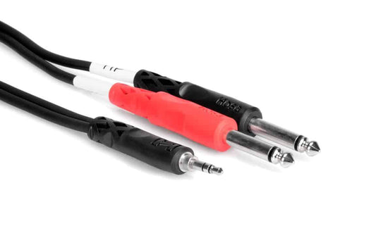 HOSA 3.5 mm TRS to Dual 1/4" TS Stereo Breakout Cable