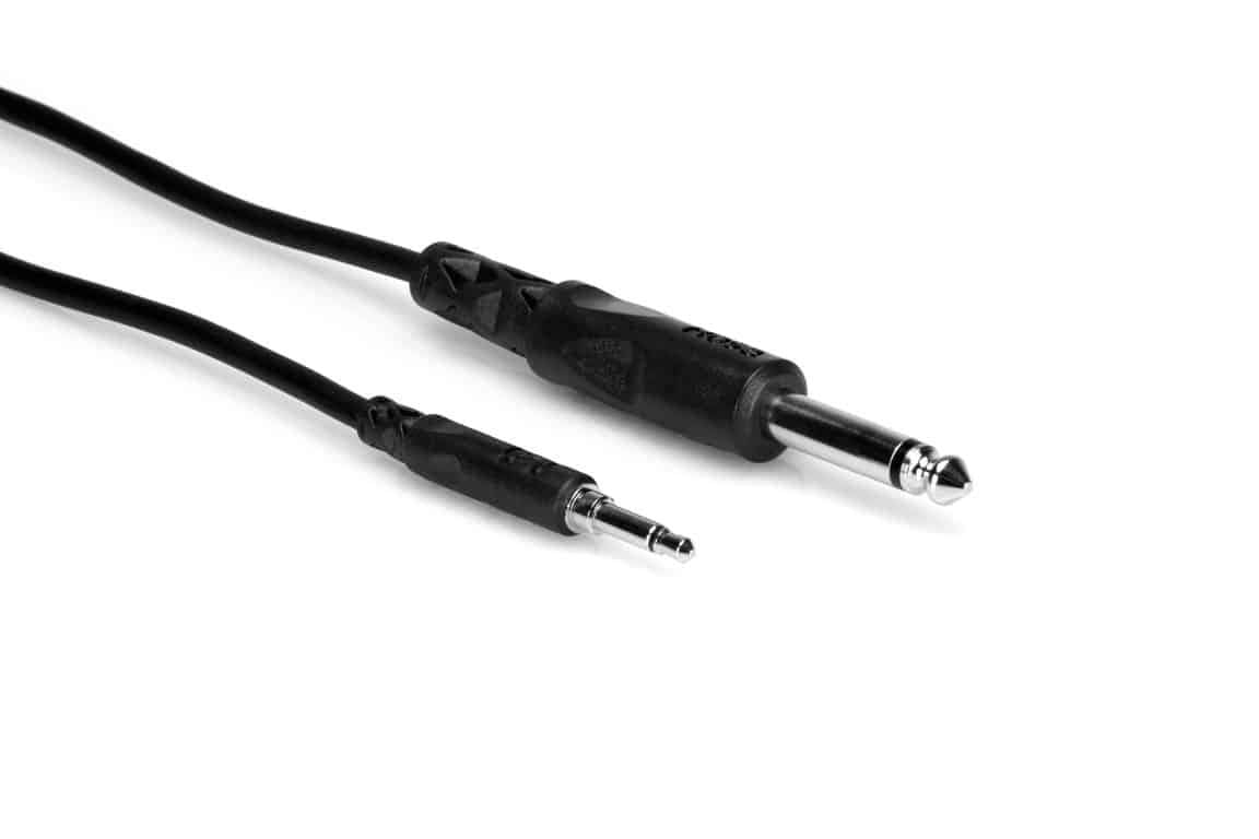 Hosa Interconnect Cable 3.5 mm TS to 1/4 in TS 3 foot