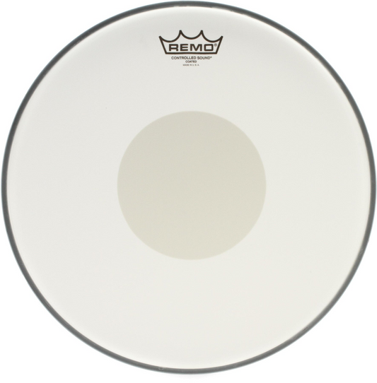 Remo 14" Coated Controlled Sound Batter White Dot On Bottom Drumhead