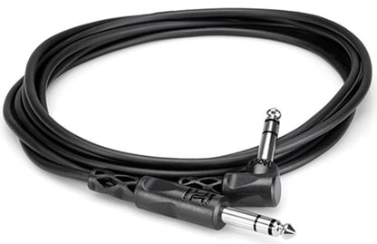 HOSA CSS110R Balanced Interconnect Cable 1/4" TRS to Right Angle 1/4" TRS