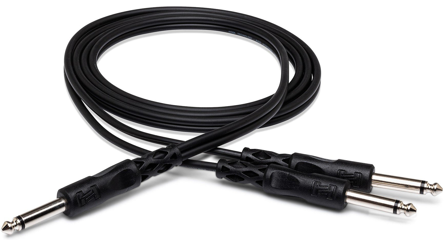HOSA CYP103 Y Cable 1/4" TS to Dual 1/4" TS