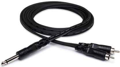 HOSA CYR101 Y Cable 1/4" TS to Dual RCA 1M