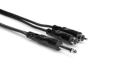 HOSA CYR101 Y Cable 1/4" TS to Dual RCA 1M