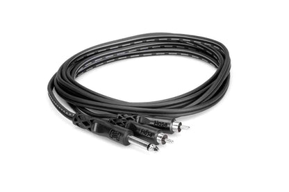 HOSA CYR101 Y Cable 1/4" TS to Dual RCA 1M