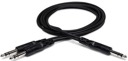 HOSA CYS105 Y Cable 1/4" TRS to Dual 1/4" TRS 5Ft