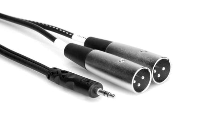 HOSA CYX402M Stereo Breakout 3.5 mm TRS to Dual XLR3M 2M