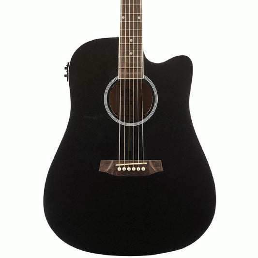 Ashton D20CEQ Acoustic Guitar in Black