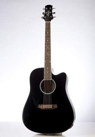 Ashton D20CEQ Acoustic Guitar in Black