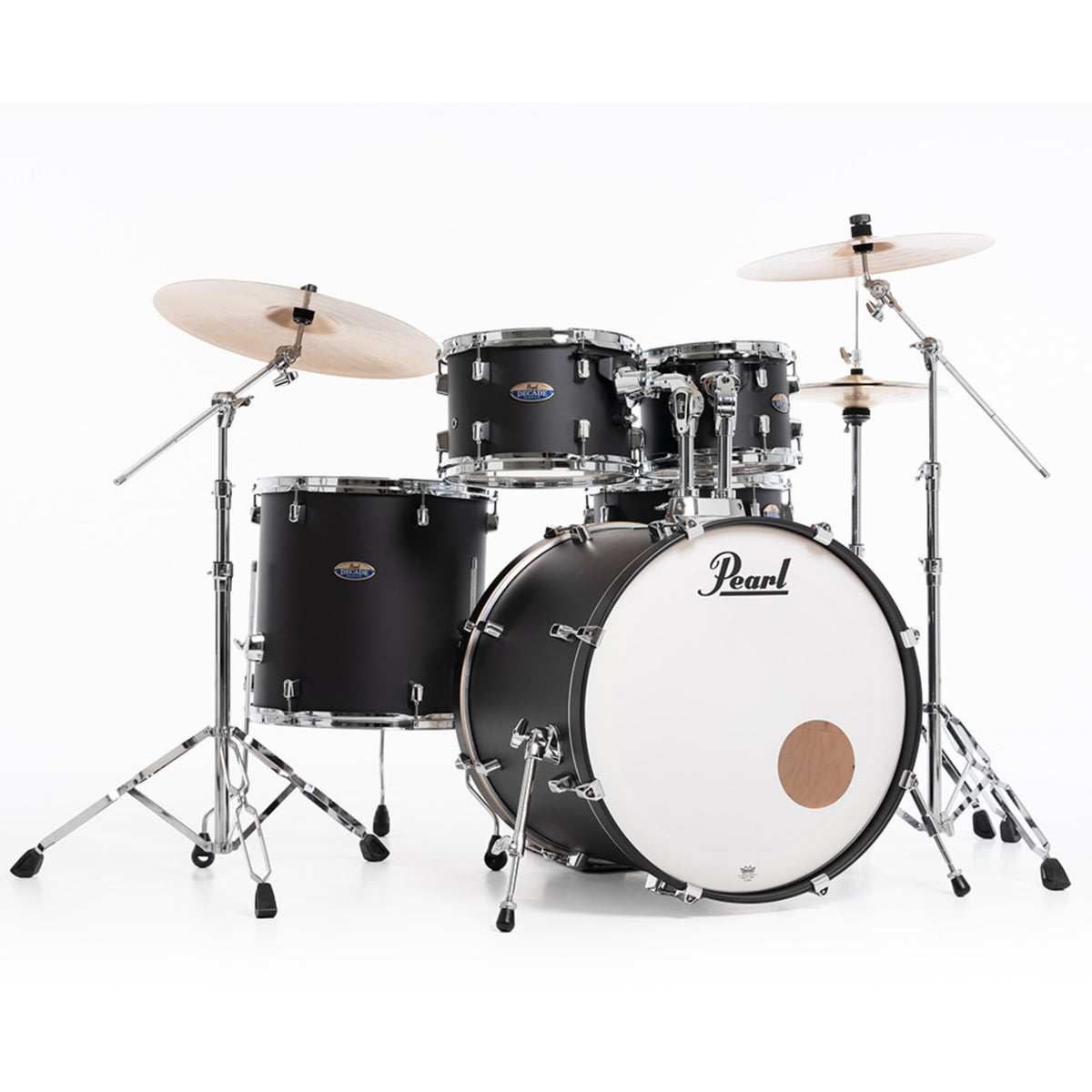 Pearl Decade Maple 22 Fusion Plus 5-Piece Drum Kit in Satin Slate Black