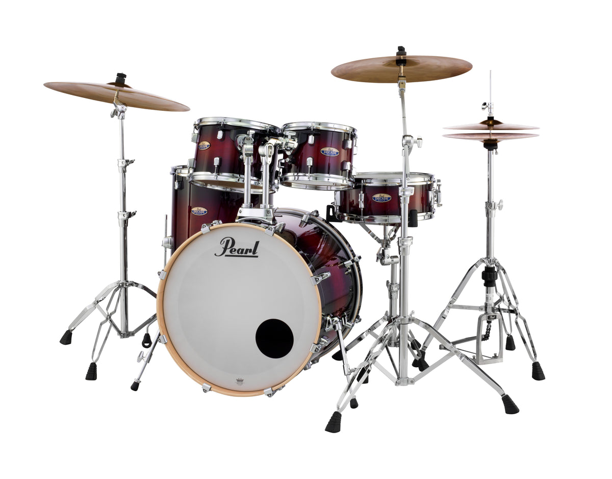 Pearl Decade Maple 22 Fusion 5 Piece Drum Kit in Gloss Deep Red Burst