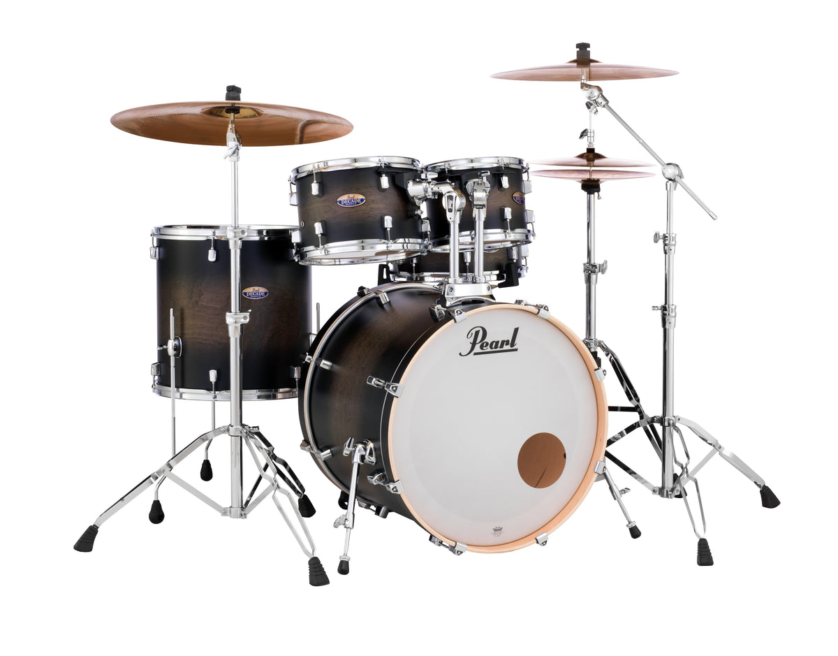 Pearl Decade Maple 22 Fusion 5 Piece Drum Kit in Satin Black Burst