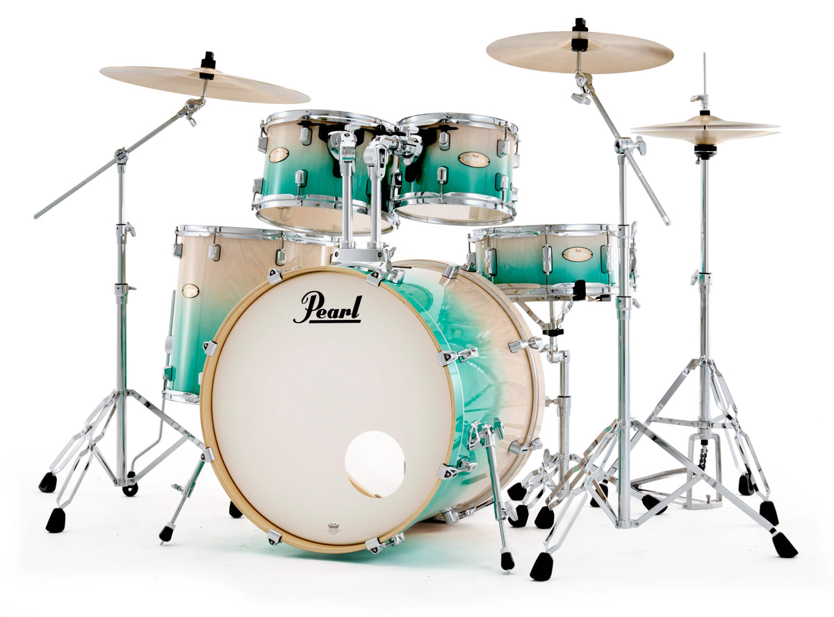Pearl DMP Artisan 22" 5-Piece Fusion Plus Kit W/Hardware in White Beach Pine Fade