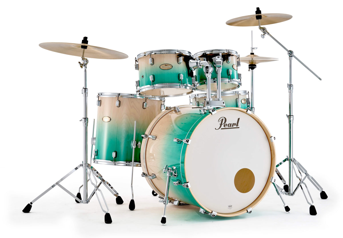Pearl DMP Artisan 22" 5-Piece Fusion Plus Kit W/Hardware in White Beach Pine Fade