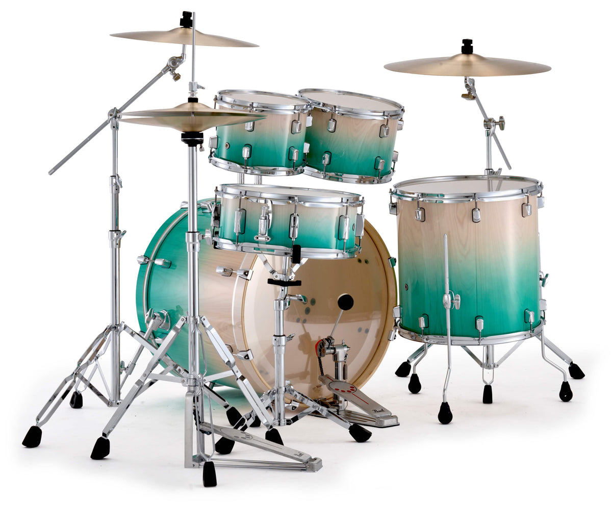 Pearl DMP Artisan 22" 5-Piece Fusion Plus Kit W/Hardware in White Beach Pine Fade