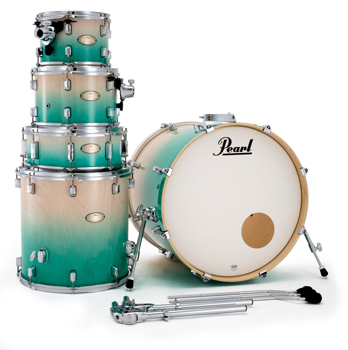 Pearl DMP Artisan 22" 5-Piece Fusion Plus Kit W/Hardware in White Beach Pine Fade