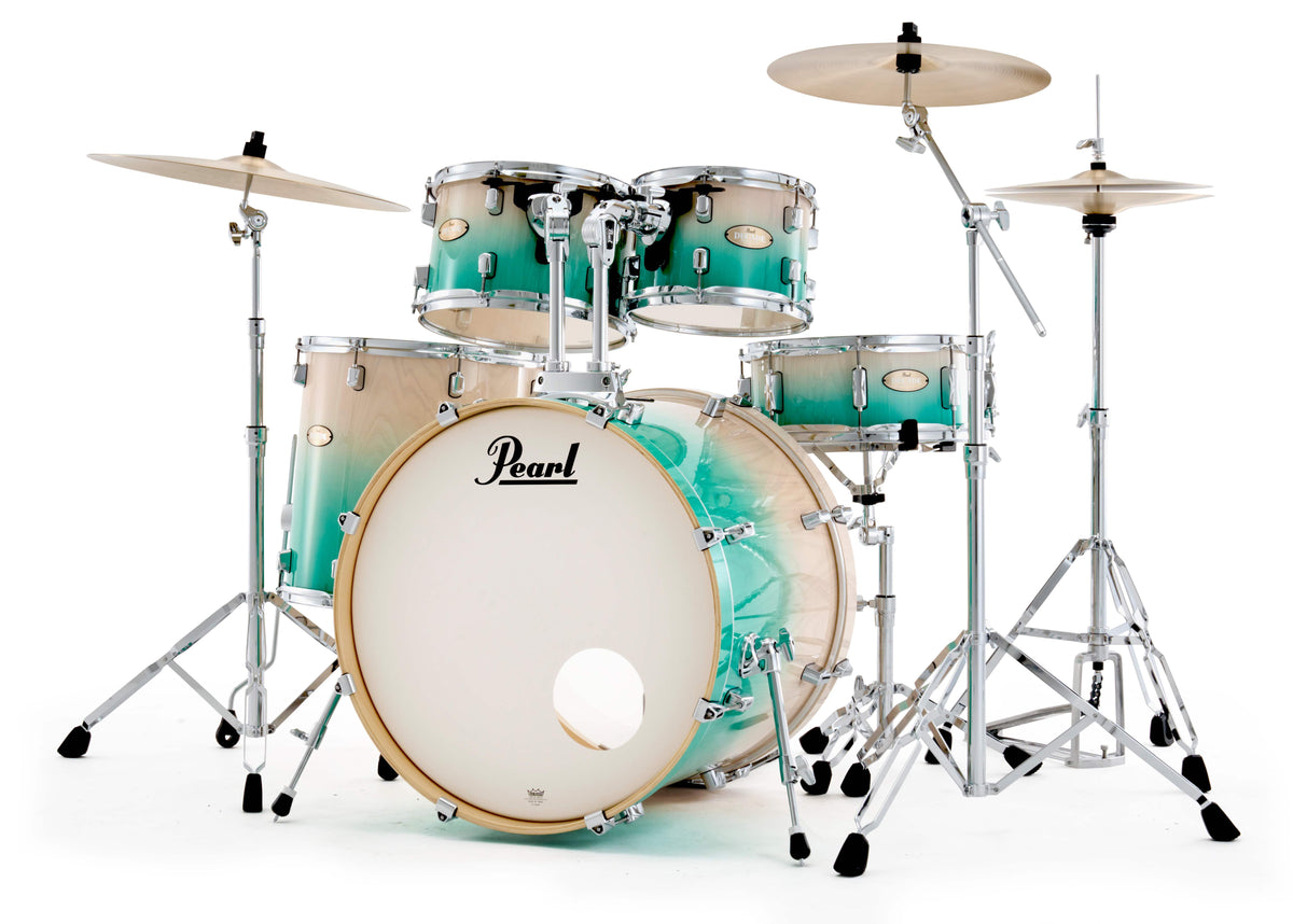 Pearl DMP Artisan 22" 5-Piece Fusion Plus Kit W/Hardware in White Beach Pine Fade