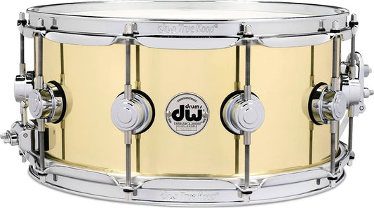 DW Collectors Series 6.5" x 14" Polished Brass Snare Drum