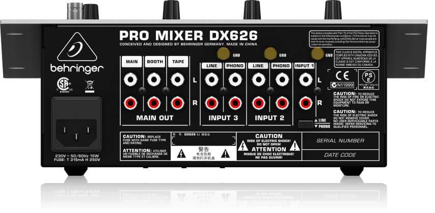 Behringer DX626 Professional 3 Channel DJ Mixer