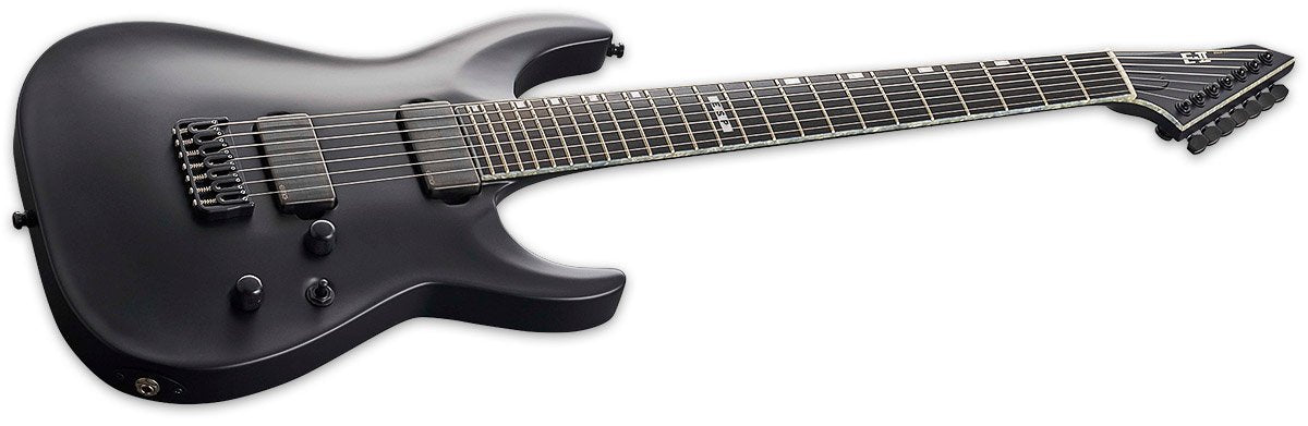 ESP E II Horizon NT 7B Hipshot 7 String Baritone in Black Satin