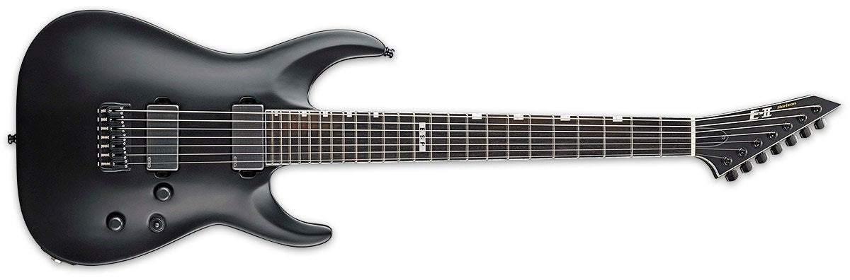 ESP E II Horizon NT 7B Hipshot 7 String Baritone in Black Satin