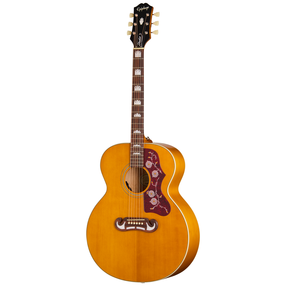 Epiphone J-200 Studio Acoustic Electric Guitar in Natural