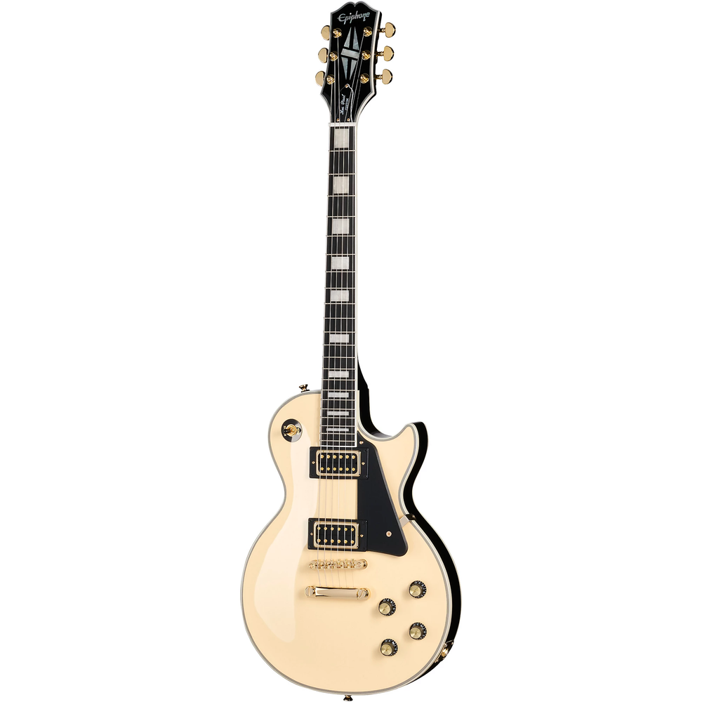 Epiphone Les Paul Custom Inc Electric Guitar in Antique Ivory