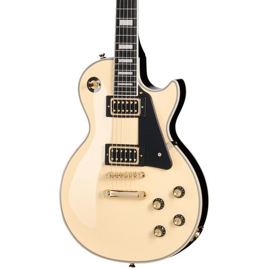Epiphone Les Paul Custom Inc Electric Guitar in Antique Ivory