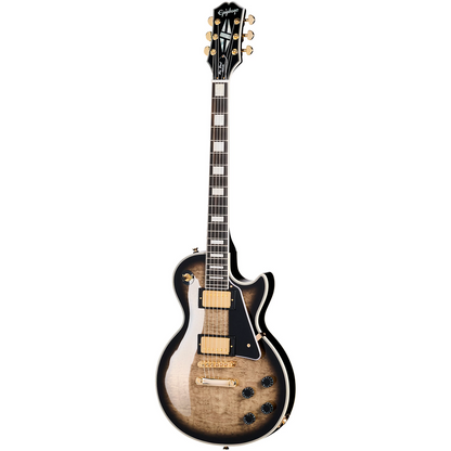 Epiphone Les Paul Custom Quilt Inc Electric Guitar in Cobra Burst