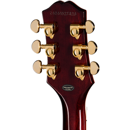 Epiphone Les Paul Custom Figured Inc Electric Guitar in Iced Tea Burst
