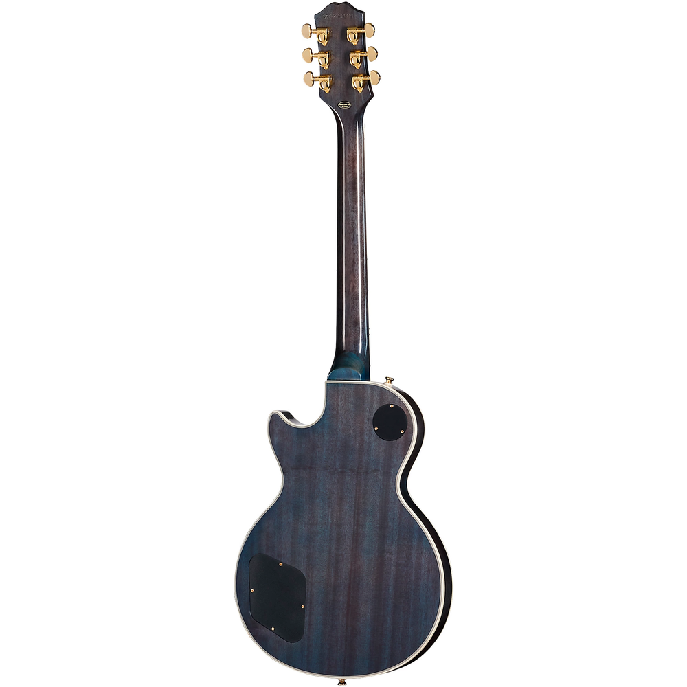 Epiphone Les Paul Custom Quilt Inc Electric Guitar in Ocean Blue Burst