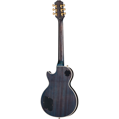Epiphone Les Paul Custom Quilt Inc Electric Guitar in Ocean Blue Burst