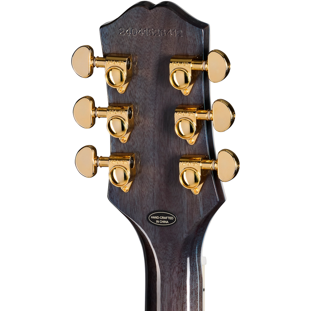 Epiphone Les Paul Custom Quilt Inc Electric Guitar in Ocean Blue Burst