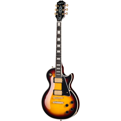 Epiphone Les Paul Custom Figured Inc Electric Guitar in Triburst