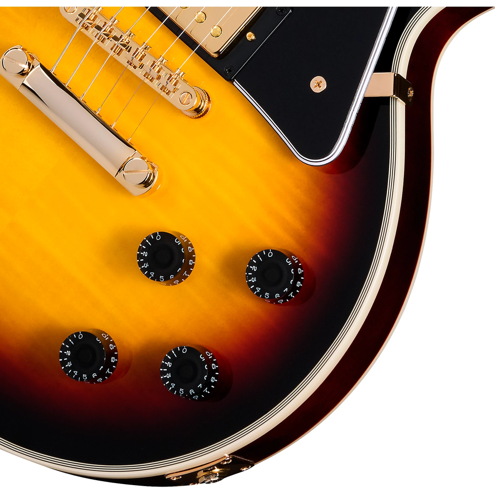 Epiphone Les Paul Custom Figured Inc Electric Guitar in Triburst