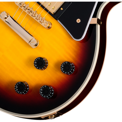 Epiphone Les Paul Custom Figured Inc Electric Guitar in Triburst