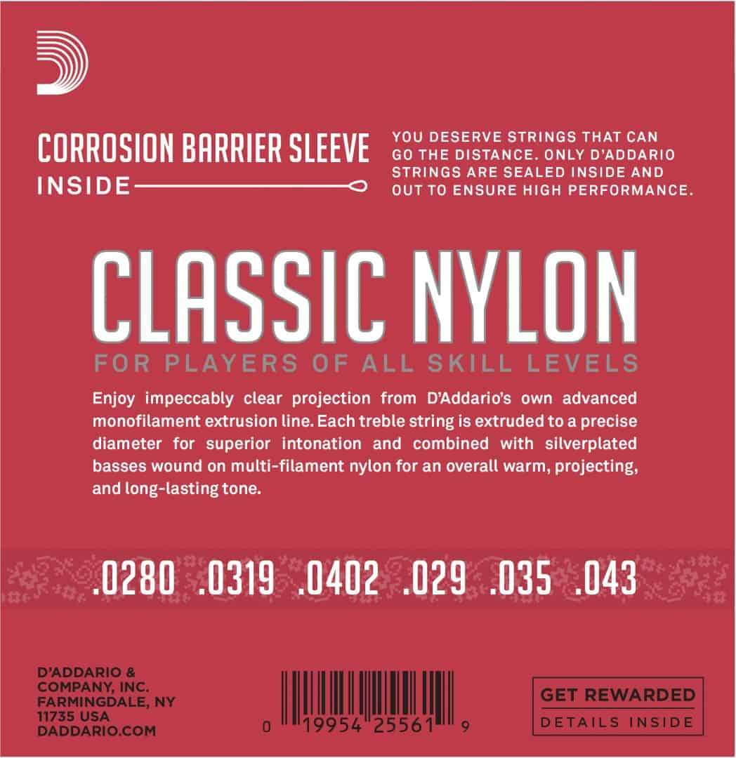 D'Addario EJ27N 3D Student Nylon 3 Sets Classical Guitar Strings Normal Tension