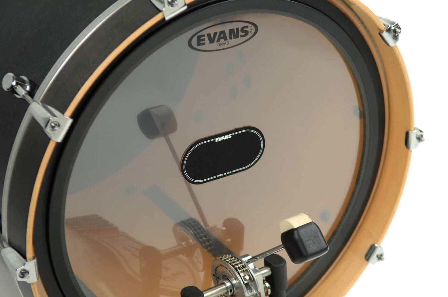 Evans EQ Bass Drum Double Patch in Black Nylon
