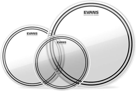 Evans Drumheads EC2S Clear Pack 10", 12" and 16"
