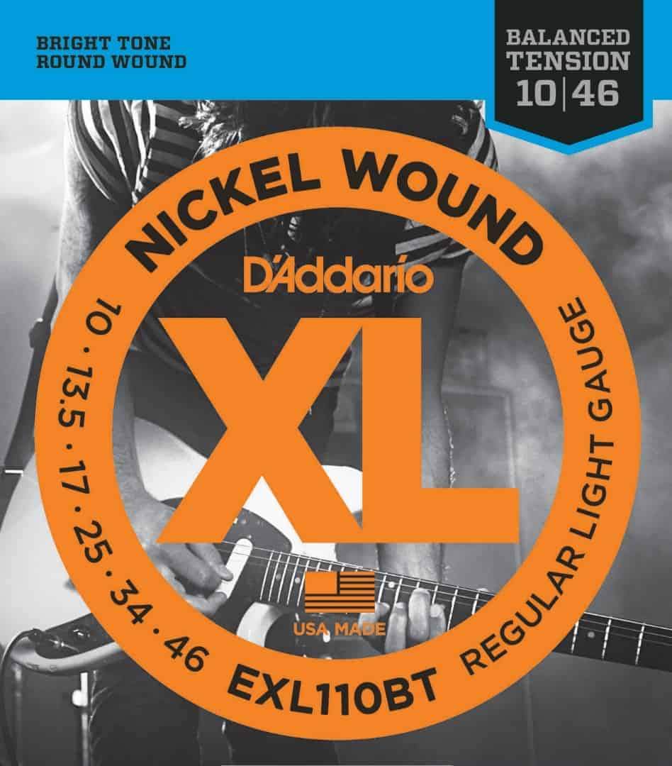 D'Addario EXL110BT Nickel Wound Electric Guitar Strings Regular Light 10-46 Gauge