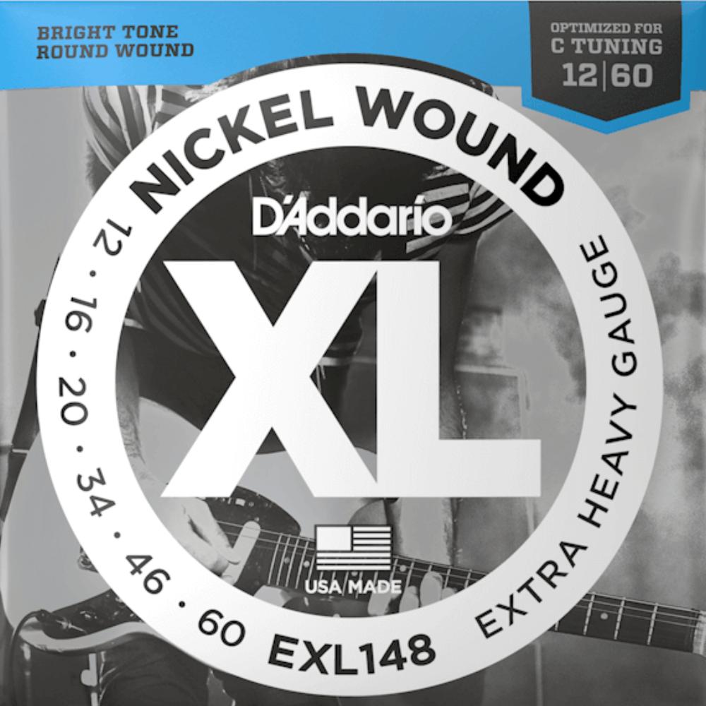 D'Addario EXL148 Nickel Wound Electric Guitar Strings Extra Heavy 12-60 Gauge
