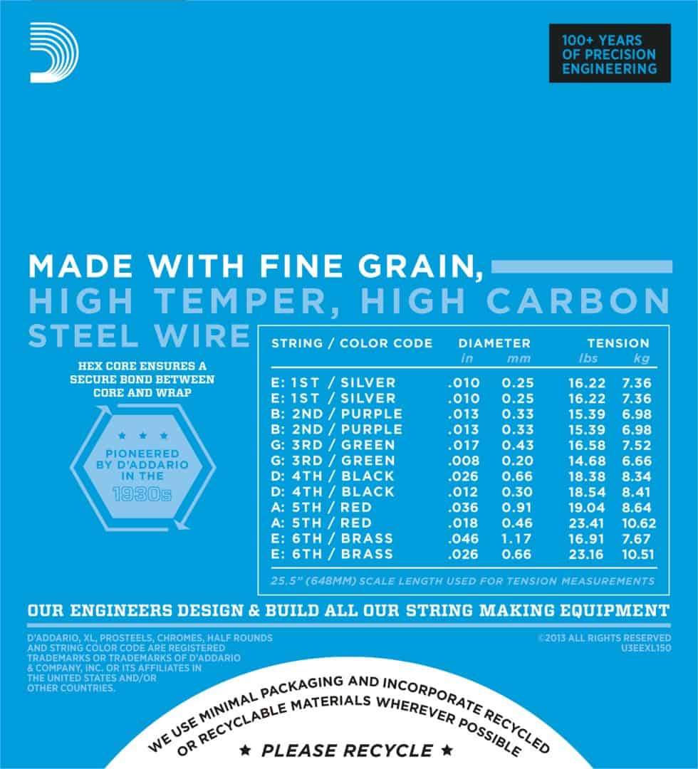 D'Addario EXL150 Nickel Wound 12 String Electric Guitar Strings Regular Light 10-46 Gauge