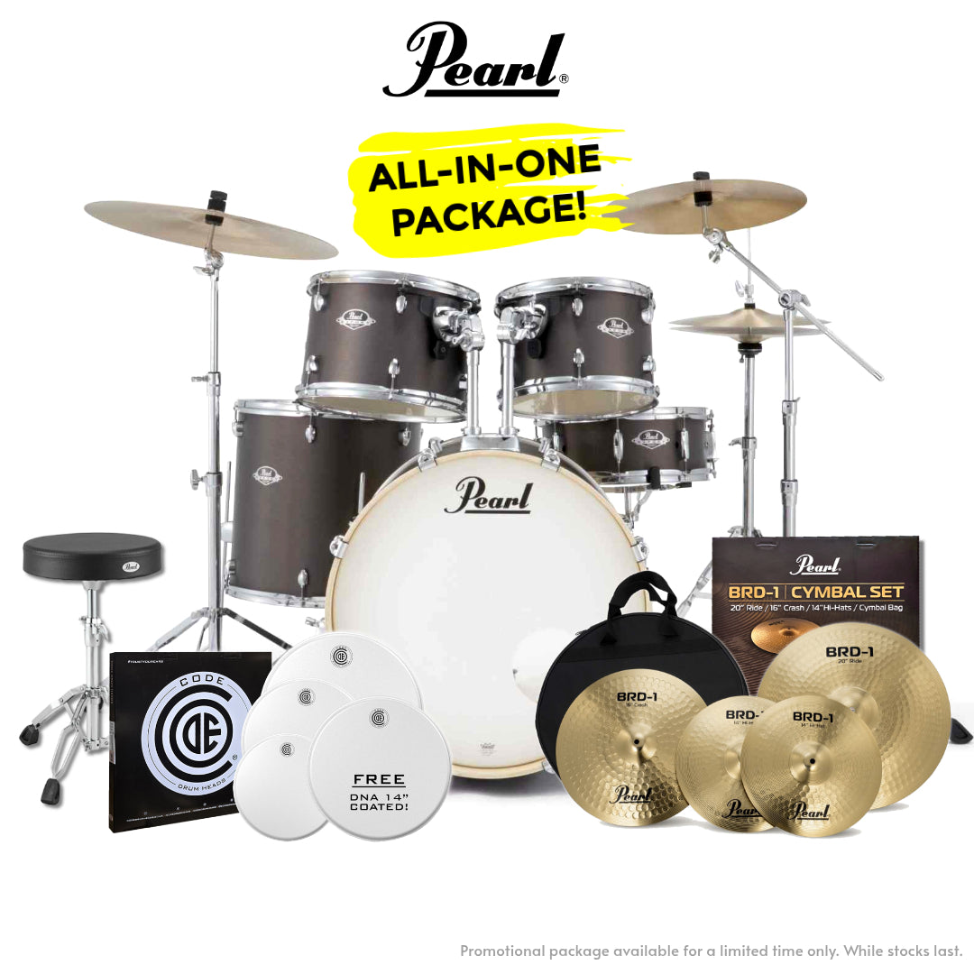 Pearl EXX Export Plus 22" Rock Kit Package in Brushed Bronze