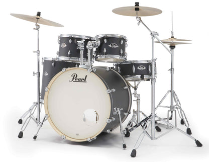 Pearl Export Plus 5-Piece Fusion Plus Drum Kit with Cymbal Pack in Graphite Slate
