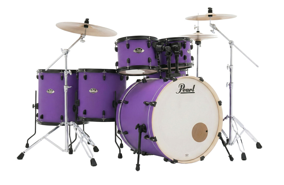 Pearl Export LTD ED. 6-Piece Drumkit w/Hardware (22/10/12/14/16) in Satin Deep Nebula w/Black Hardware