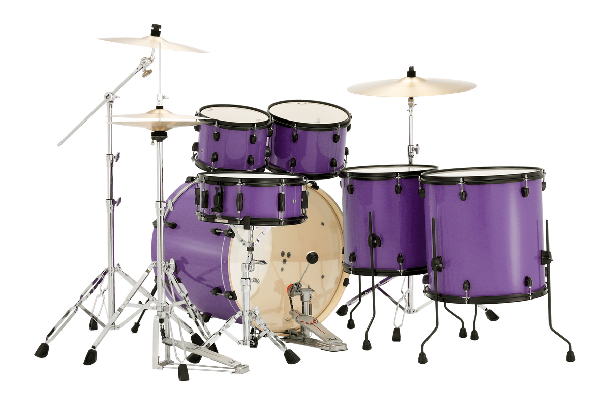 Pearl Export LTD ED. 6-Piece Drumkit w/Hardware (22/10/12/14/16) in Satin Deep Nebula w/Black Hardware