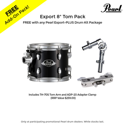 Pearl EXX Export Plus 22" Fusion Kit Package in Jet Black