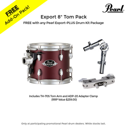 Pearl EXX Export Plus 22" Fusion Kit Package in Satin Scarlet