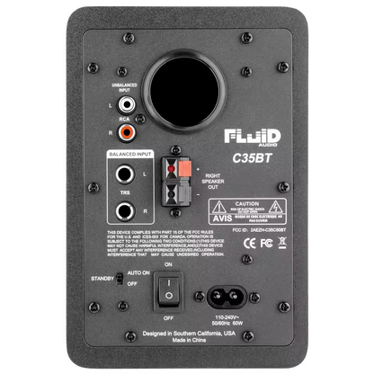 Fluid Audio C35BT Active 3.5” Two-Way Studio Reference Monitor (Pair)
