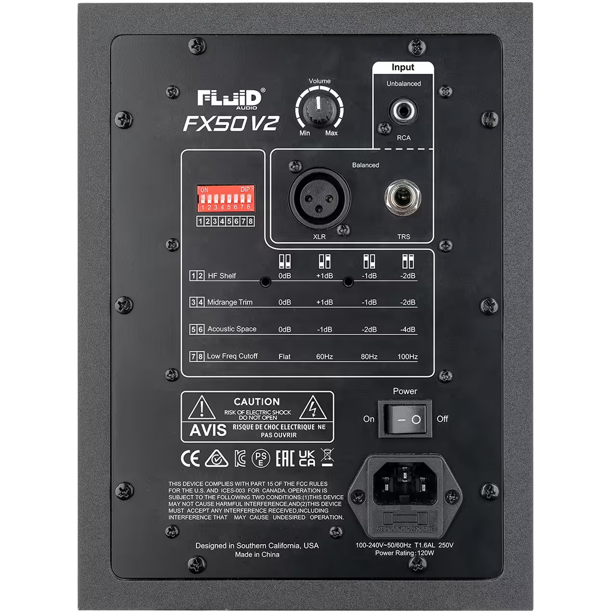 Fluid Audio FX50 V2 Active 5” Two-Way Studio Reference Monitor in Black